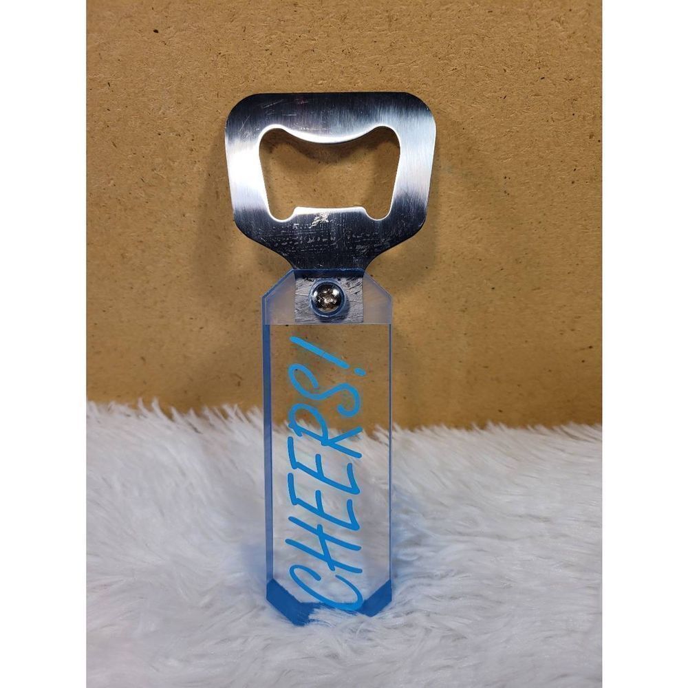 Acrylic 'Cheers' Bottle Opener